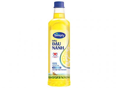 Dầu đậu nành nguyên chất Simply chai 1 lít