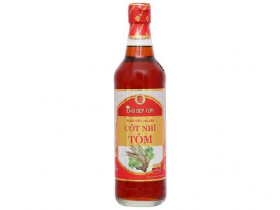 Nước mắm cao cấp cốt nhĩ tôm Đầu Bếp Tôm 18 độ đạm chai 500ml