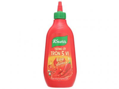 Tương ớt tròn 5 vị cay đậm Knorr chai 450g